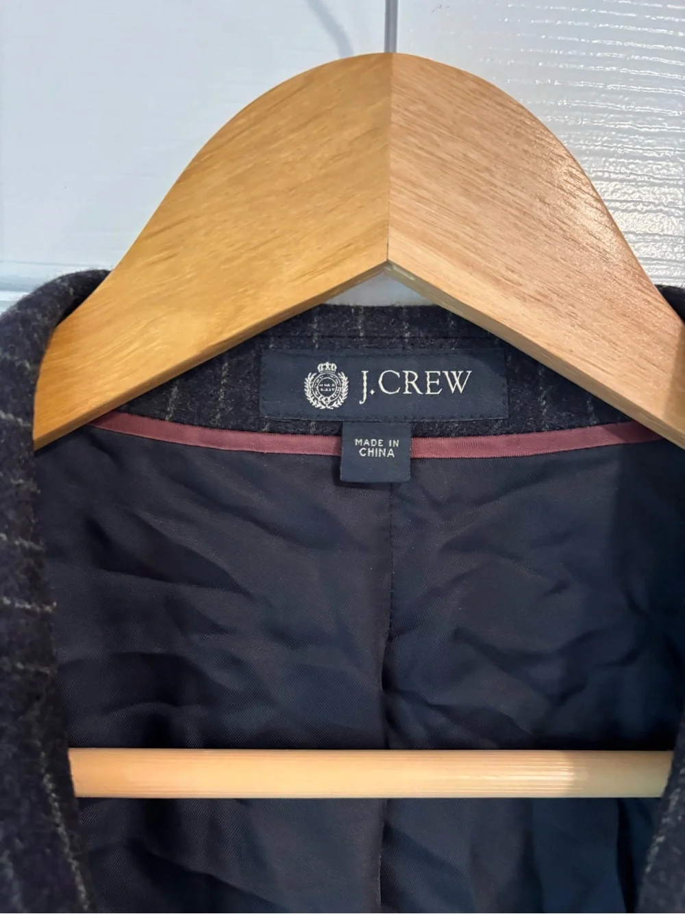 J.Crew men's Aldridge navy pinstripe wool jacket size 42L